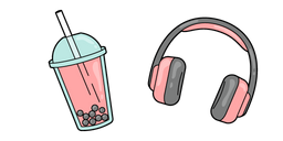VSCO Girl Headphones and Bubble Tea
