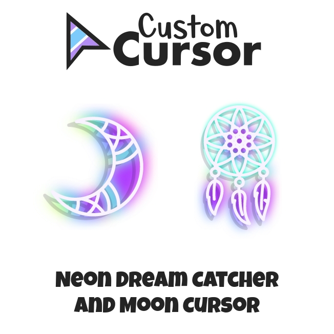 Neon Dream Catcher and Moon cursor – Custom Cursor