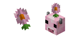 Minecraft Moolip and Pink Daisy Curseur