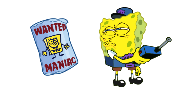 SpongeBob Wanted Maniac Poster Cursor