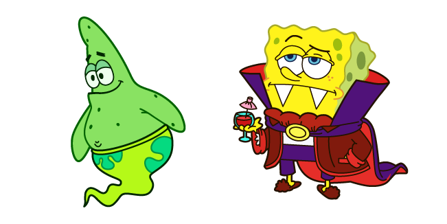 SpongeBob VampireBob and Ghost Patrick Cursor
