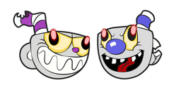 Cuphead Evil Cuphead and Vile Mugman Curseur