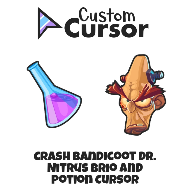 Crash Bandicoot Dr. Nitrus Brio And Potion Cursor – Custom Cursor