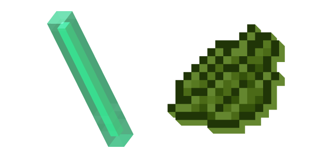 minecraft-glow-stick-and-green-dye-cursor-custom-cursor