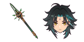Genshin Impact Xiao and Primordial Jade Winged-Spear Cursor