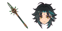 Genshin Impact Xiao and Primordial Jade Winged-Spear Curseur