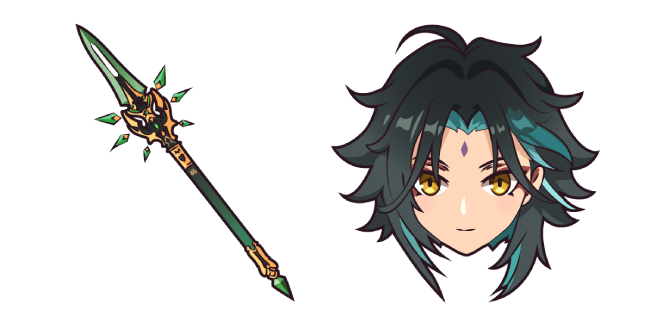 Genshin Impact Xiao and Primordial Jade Winged-Spear Cursor