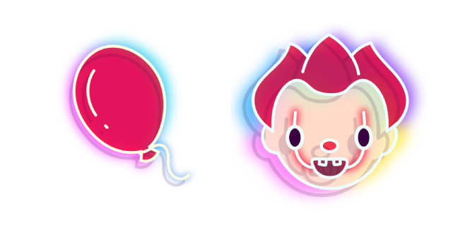 Neon Balloon and Pennywise Cursor