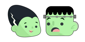 Halloween Cute Frankenstein and His Wife Cursor