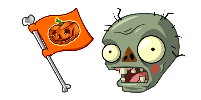 Plants vs. Zombies Halloween Флаг Зомби курсор