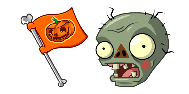 Trident et une citrouille zombie cursor - CM Cursors