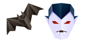 Origami Vampire and Bat Curseur