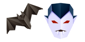 Origami Vampire and Bat Cursor