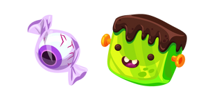 Halloween Candy Eyeball and Jelly Frankenstein Curseur