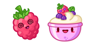 Cute Raspberry and Pudding Curseur