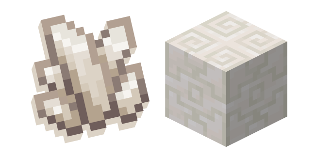Minecraft Chiseled Quartz Block and Nether Quartz Cursor