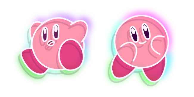 Неоновый Kirby курсор