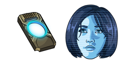 Halo Cortana and Data Crystal Chip Curseur