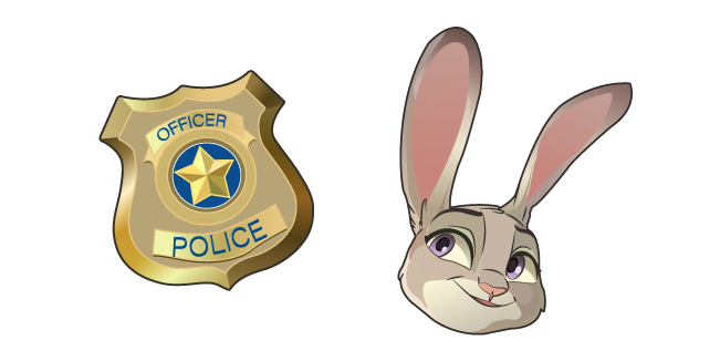 Zootopia Judy Hopps and Police Badge Curseur – Custom Cursor