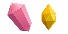 Origami Pink and Yellow Gems Curseur