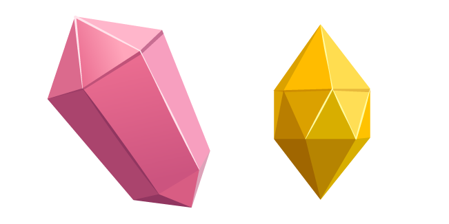 Оригами Розовые и Желтые Камни курсор