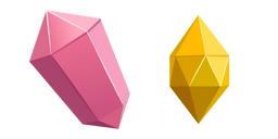 Origami Pink and Yellow Gems Curseur