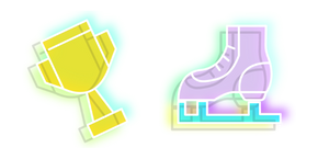 Neon Goblet and Ice Skates cursor