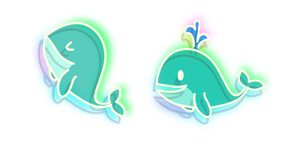 Neon Whale Curseur