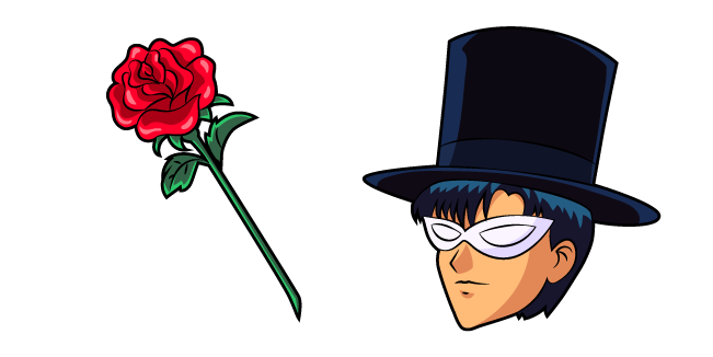 Sailor Moon Tuxedo Mask and Rose cursor – Custom Cursor