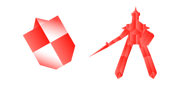 Origami Knight and Shield Cursor