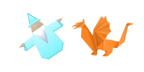 Origami Magician and Griffin Cursor