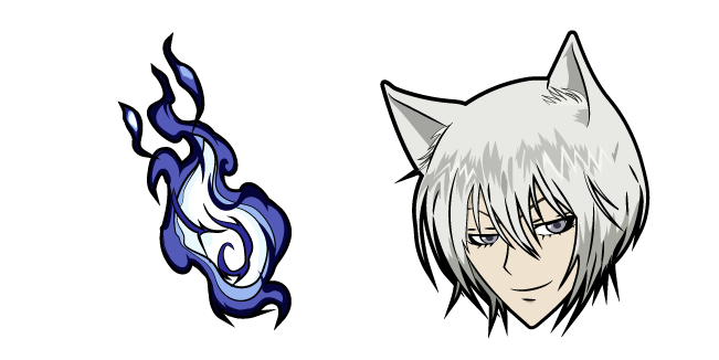 Custom Cursor - Tomoe is a fox yokai, presently serving as the familiar  Nanami Momozono in the manga series Kamisama Hajimemashita. Anime cursor  Kamisama Kiss with Tomoe and Fox Fire. #CustomCursor #Cursor #