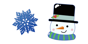 Christmas Snowflake and Snowman Curseur