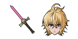 Seraph of the End Mikaela Hyakuya and Sword cursor
