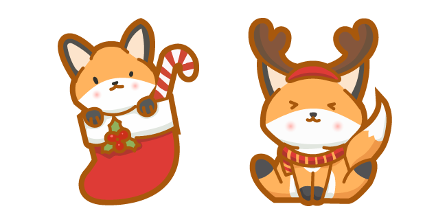 Cute Christmas Fox Cursor