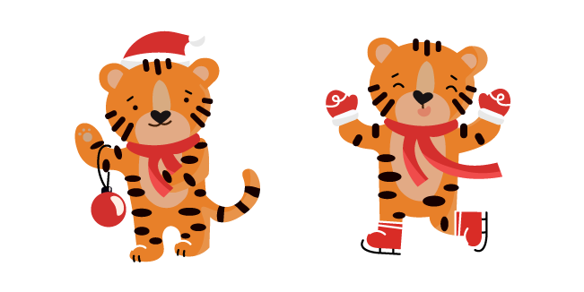 Christmas Tiger Cursor