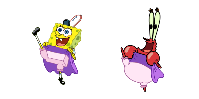SpongeBob Dancing and Mr. Krabs Cursor