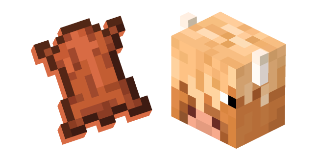 Minecraft Leather and Wooly Cow Cursor