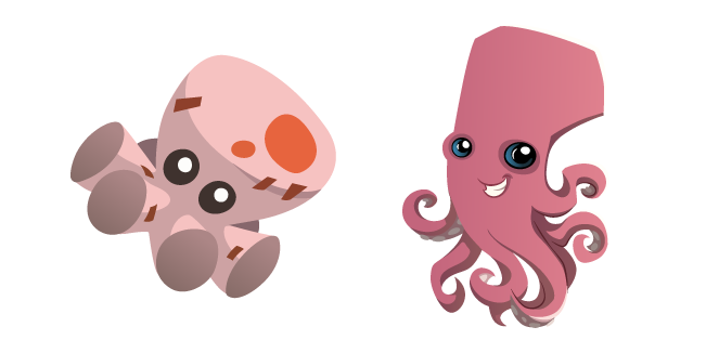 Animal Jam Octopus and Octopus Plushie Cursor