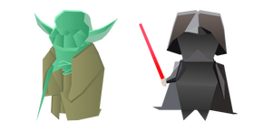 Origami Master Yoda and Darth Vader cursor