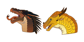 Wings of Fire Starflight and Sunny Curseur