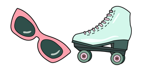 VSCO Girl Roller Skates and Sunglasses cursor