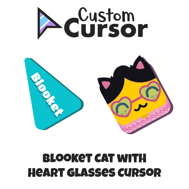 Blooket Cat with Heart Glasses Curseur Custom Cursor