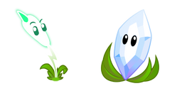 Plants vs. Zombies Lightning Reed and Magnifying Grass Cursor