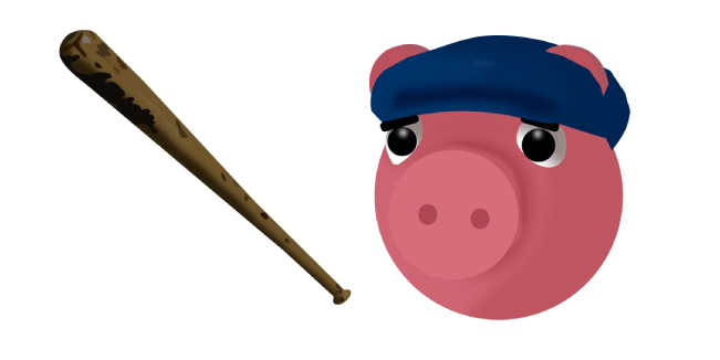 Roblox Piggy Georgie Piggy and Baseball Bat Cursor