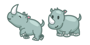 Cute Rhinoceros Cursor