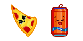 Cute Pizza and Drink Curseur