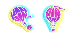Neon Hot Air Balloon Cursor