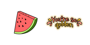 VSCO Girl Watermelon and You're So Golden cursor