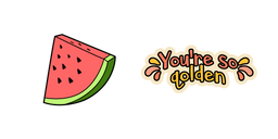 VSCO Girl Watermelon and You're So Golden Curseur